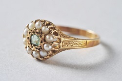 金製品 画像 K15 15金 625 指輪 リング エメラルド パール
