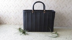 バッグ 画像 かごバッグ バスケット 黒 ノーブランド 未使用品