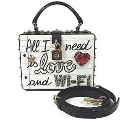 ブランド品 画像 ドルチェ＆ガッバーナ DOLCE&GABBANA ハンドバッグ 2WAY ドルチェボックス スタッズ ラインストーン