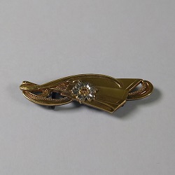 金製品 画像 K20 20金 帯留め 水仙 扇子