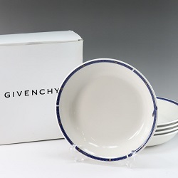 食器 画像 ジバンシー GIVENCHY パスタ&カレープレート 白 青 5枚セット