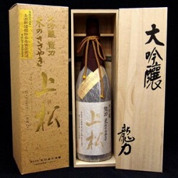 お酒 画像 上松 大吟醸 龍力 米のささやき 日本酒 1800ml 未開封品 箱入り