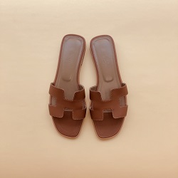 ブランド品 画像 エルメス Hermès サンダル オラン レザー ブラウン