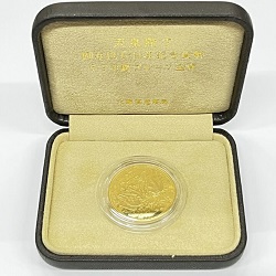 金製品 画像 K24 24金 純金 金貨 10万円 天皇陛下御在位60年記念 未開封品 ケース付