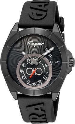 時計 画像 腕時計 メンズ サルヴァトーレ フェラガモ Ferragamo アーバンアナログ 黒 クオーツ 美品