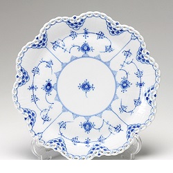食器 画像 ロイヤルコペンハーゲン Royal Copenhagen ブルー フルーテッド フルレース ケーキ皿