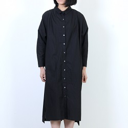 古着 画像 シャツワンピース 黒 ina フリーサイズ レディース 美品