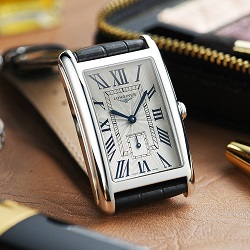 時計 画像 腕時計 レディース ロンジン LONGINES ドルチェヴィータ 黒ベルト 美品