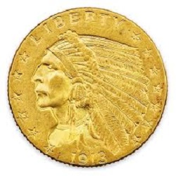 金製品 画像 K21.6 21.6金 インディアン金貨 5ドル アメリカ
