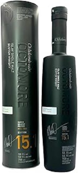 お酒 画像 オクトモア スコティッシュ バーレイ 15.1 シングルモルトスコッチウイスキー 700ml 未開封品 箱入り