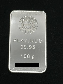 プラチナ製品 画像 Pt1000 インゴット 100g
