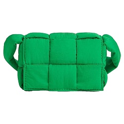 ブランド品 画像 ボッテガヴェネタ BOTTEGA VENETA ミニショルダー カセット パデッド ナイロン グリーン