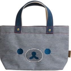 バッグ 画像 ミニトート デニムリラックマ ボーダー 美品