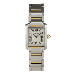 時計 画像 腕時計 レディース カルティエ Cartier タンクフランセーズ シルバー ゴールド 美品