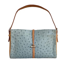 ブランド品 画像 オーストリッチ JRA PRIMERA ワンショルダーバッグ ブルー buraunn