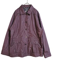 古着 画像 ナイロンジャケット パープル BELLOREGTA Lサイズ レディース 美品