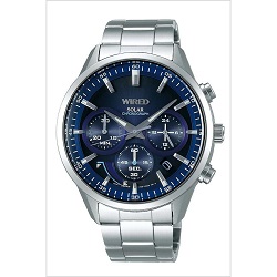 時計 画像 腕時計 メンズ セイコー SEIKO WIRED ワイアード シルバー ネイビー 美品