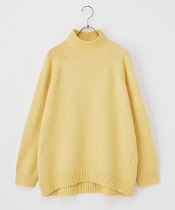 古着 画像 ハイネックニット 杢イエロー ハニーズ Lサイズ レディース 美品