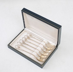 銀製品 画像 スターリングシルバー ティースプーン6本セット