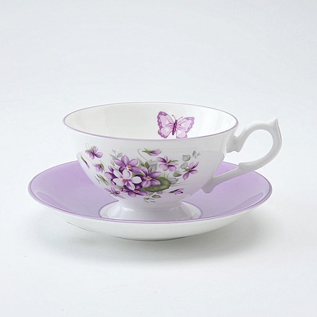 食器 画像 エインズレイ AYNSLEY ティーカップ&ソーサー イングリッシュバイオレット