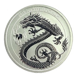 プラチナ製品 画像 PT999 純プラチナ貨 龍 2019 オーストラリア