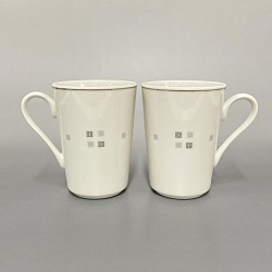 食器 画像 ジバンシー GIVENCHY マグカップ ペア 白 ライトグレー
