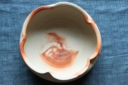食器 画像 備前焼 緋襷ひだすき輪花鉢