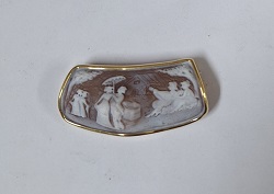 金製品 画像 K18 18金 ブローチ シェルカメオ ヴィンテージ