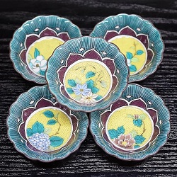 食器 画像 九谷焼 小鉢揃 5個セット 吉田屋草花