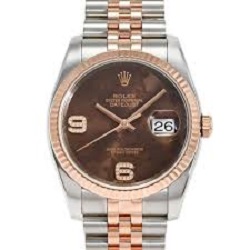 時計 画像 腕時計 メンズ ロレックス ROLEX デイトジャスト36 ブラウンフラワー ダイヤ 美品