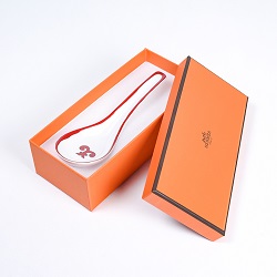 食器 画像 エルメス HERMES ガダルキヴィール スープスプーン レンゲ レッド