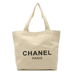 シャネル 画像 トートバッグ キャンバス ロゴ ノベルティ