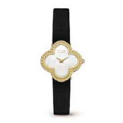 時計 画像 腕時計 レディース ヴァンリーフ&アーペル アルハンブラ スモール K18YG 美品