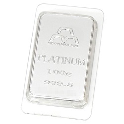 プラチナ製品 画像 Pt1000 純プラチナ インゴット 日本マテリアル 100g
