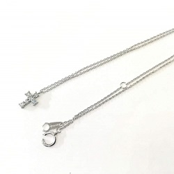 プラチナ製品 画像 Pt800 ネックレス クロス ダイヤ ヴァンドーム