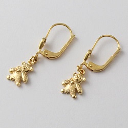 金製品 画像 K9 9金 ピアス テディベア