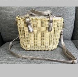 バッグ かごバッグ ショルダー付 シルバー grove 未使用品