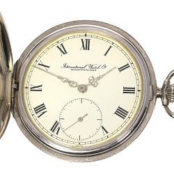 時計 画像 懐中時計 ポケットウォッチ IWC SCHAFFHAUSEN 手巻き シルバー925 美品