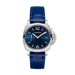時計 画像 腕時計 ユニセックス パネライ PANERAI ルシノール ドゥエ 38mm ブルー 美品