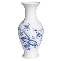 せともの 画像 マイセン 花瓶 ブルーオニオンスタイル