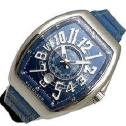 時計 画像 腕時計 メンズ フラックミュラー FRANCK MULLER ヴァンガード マリナー ブルー 美品