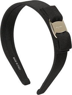 ブランド品 画像 サルヴァトーレフェラガモ Ferragamo カチューシャ VARA RUBAN リボン 黒