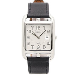時計 画像 腕時計 メンズ エルメス HERMES ケープコッドM レザーベルト 自動巻 美品