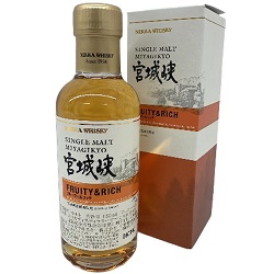 お酒 画像 宮城峡 フルーティ＆リッチ ニッカウヰスキー シングルモルト 180ml 未開封品 箱入り