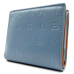 ブランド品 画像 ブルガリ BVLGARI 二つ折り財布 インフニートゥム コンパクトウォレット ロゴマニア ナイアガラサファイア