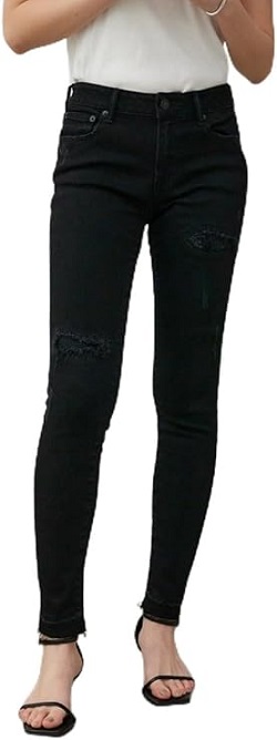 古着 画像 ブラックデニム スキニー AZUL Sサイズ レディース 美品