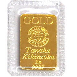 金製品 画像 K24 24金 純金 インゴット 田中貴金属 1g