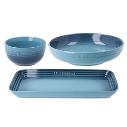 食器 画像 ルクルーゼ Le Creuset テーブルウェア ディナー3点セット マリンブルー