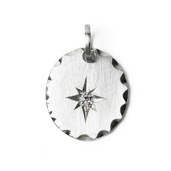 プラチナ製品 画像 Pt900 ペンダントトップ 八芒星 ダイヤ