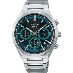 時計 画像 腕時計 メンズ ワイアード WIRED セイコー SEIKO REFLECTION ソーラークロノグラフ 美品